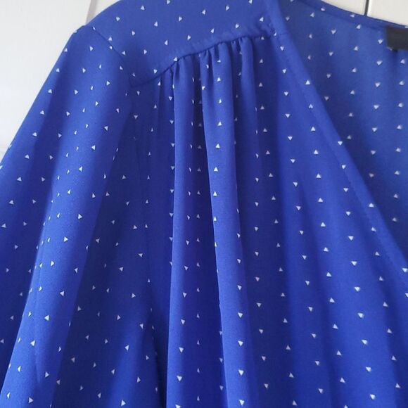 LULUS FARAH ROYAL BLUE TRUE WRAP DRESS MIDI SIZE MEDIUM SIZE MEDIUM LULU'S - Picture 5 of 14